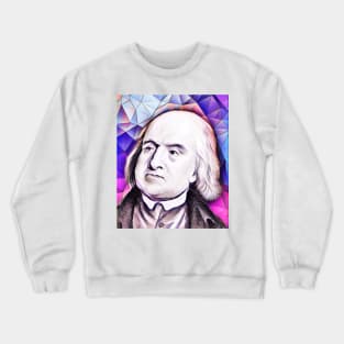 Jeremy Bentham Pink Portrait | Jeremy Bentham Artwork 8 Crewneck Sweatshirt